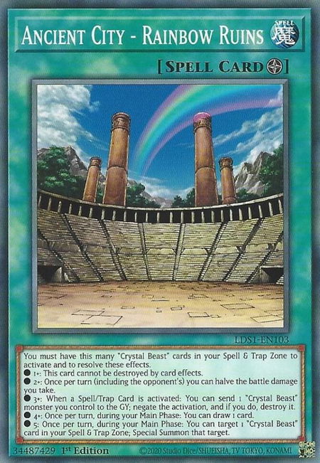 Ancient City - Rainbow Ruins - Legendary Duelists: Season 1 YuGiOh trading card