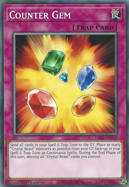Counter Gem - Legendary Duelists: Season 1 YuGiOh trading card