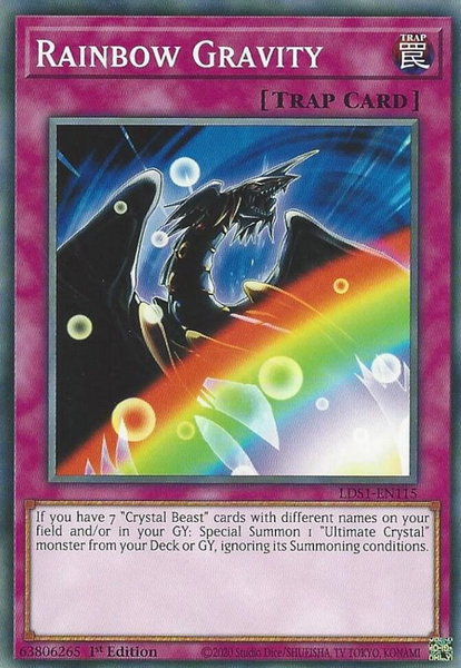 Rainbow Gravity trading card from Legendary Duelists: Season 1 Rainbow Gravity - Legendary Duelists: Season 1 YuGiOh trading card
