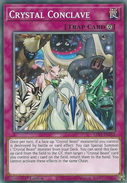 Crystal Conclave trading card from Legendary Duelists: Season 1 Crystal Conclave - Legendary Duelists: Season 1 YuGiOh trading card