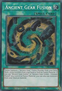 Ancient Gear Fusion - Legendary Duelists: Season 1 (LDS1) #LDS1-EN090 - Secret Rare YuGiOh Trading Card