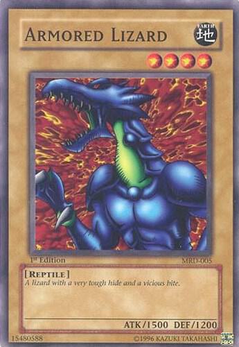 Armored Lizard - Metal Raiders YuGiOh trading card