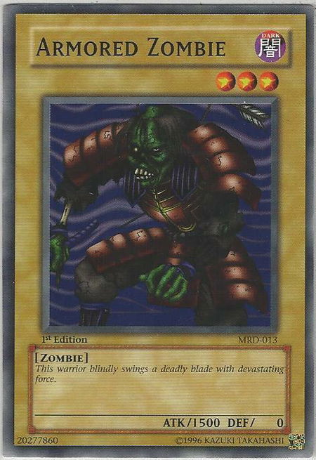 Armored Zombie - Metal Raiders YuGiOh trading card