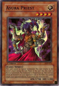 Asura Priest - Legacy of Darkness (LOD) #LOD-071 - Super Rare YuGiOh Trading Card