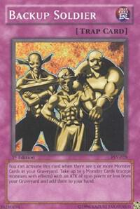Backup Soldier trading card from Pharaoh's Servant Backup Soldier - Pharaoh's Servant YuGiOh trading card