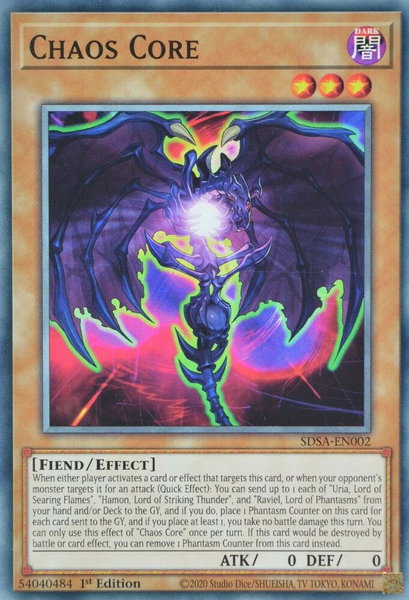 Chaos Core trading card from Structure Deck: Sacred Beasts Chaos Core - Structure Deck: Sacred Beasts YuGiOh trading card