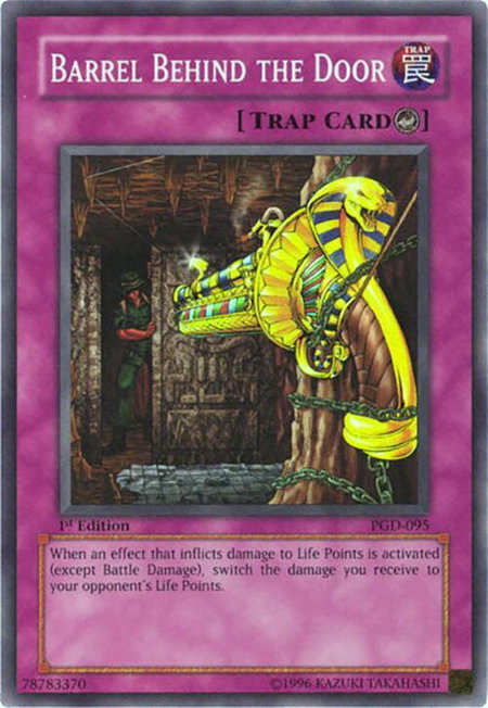 Barrel Behind the Door trading card from Pharaonic Guardian Barrel Behind the Door - Pharaonic Guardian YuGiOh trading card