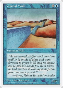 Glacial Wall - Fifth Edition (5ED) #91 - Uncommon Magic: The Gathering Trading Card