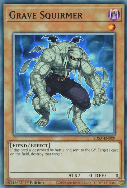 Grave Squirmer trading card from Structure Deck: Sacred Beasts Grave Squirmer - Structure Deck: Sacred Beasts YuGiOh trading card