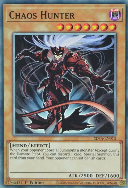 Chaos Hunter trading card from Structure Deck: Sacred Beasts Chaos Hunter - Structure Deck: Sacred Beasts YuGiOh trading card