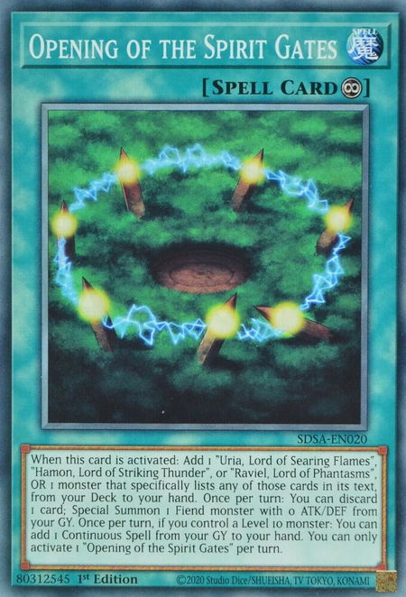 Opening of the Spirit Gates - Structure Deck: Sacred Beasts YuGiOh trading card