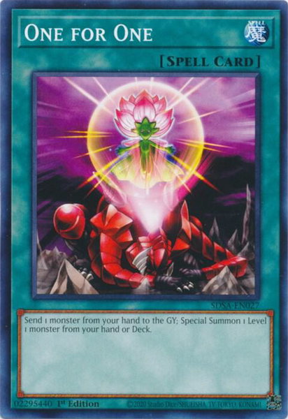 One for One trading card from Structure Deck: Sacred Beasts One for One - Structure Deck: Sacred Beasts YuGiOh trading card