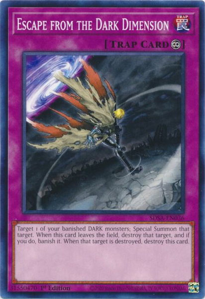 Escape from the Dark Dimension trading card from Structure Deck: Sacred Beasts Escape from the Dark Dimension - Structure Deck: Sacred Beasts YuGiOh trading card