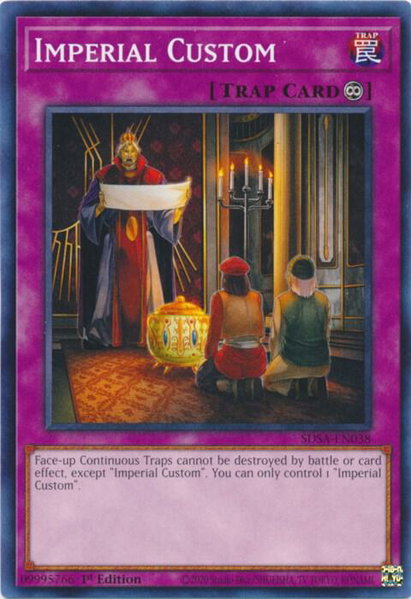 Imperial Custom trading card from Structure Deck: Sacred Beasts Imperial Custom - Structure Deck: Sacred Beasts YuGiOh trading card