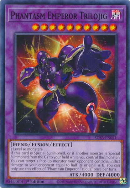 Phantasm Emperor Trilojig trading card from Structure Deck: Sacred Beasts Phantasm Emperor Trilojig - Structure Deck: Sacred Beasts YuGiOh trading card