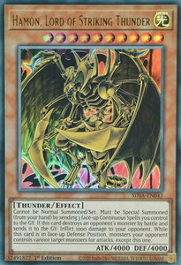 Hamon, Lord of Striking Thunder - Structure Deck: Sacred Beasts (SDSA) #SDSA-EN043 - Ultra Rare YuGiOh Trading Card