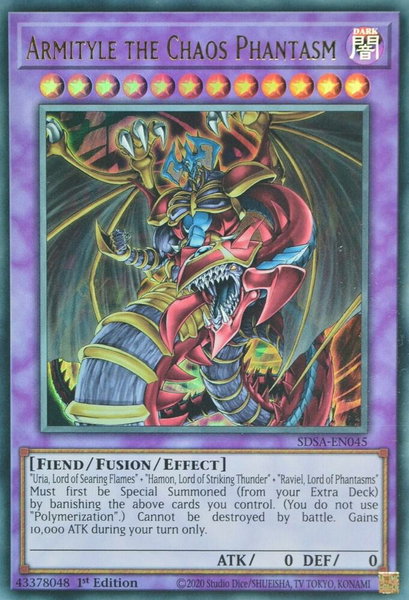 Armityle the Chaos Phantasm trading card from Structure Deck: Sacred Beasts Armityle the Chaos Phantasm - Structure Deck: Sacred Beasts YuGiOh trading card