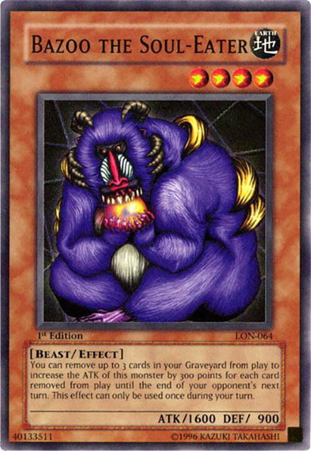Bazoo the Soul-Eater - Labyrinth of Nightmare YuGiOh trading card