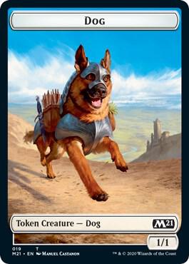 Dog // Weird Double-Sided Token - Core Set 2021 Magic: The Gathering trading card