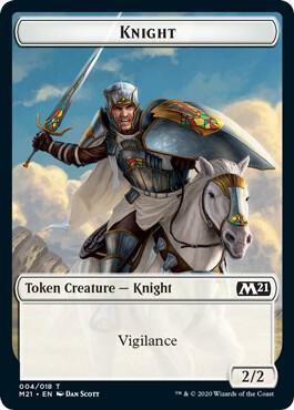 Knight // Soldier Double-Sided Token - Core Set 2021 Magic: The Gathering trading card