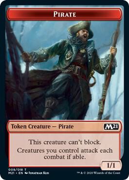 Pirate // Weird Double-Sided Token - Core Set 2021 Magic: The Gathering trading card