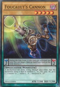 Foucault's Cannon - Demo Deck 2016 (DEM3) #DEM3-EN004 - Common / Short Print YuGiOh Trading Card
