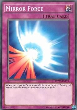 Mirror Force trading card from Demo Deck 2016 Mirror Force - Demo Deck 2016 YuGiOh trading card