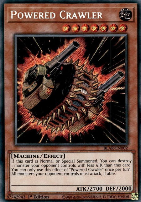 Powered Crawler trading card from Battles of Legend: Armageddon Powered Crawler - Battles of Legend: Armageddon YuGiOh trading card