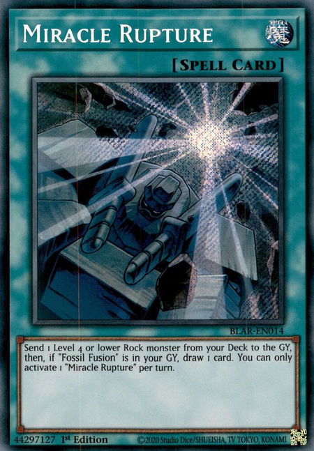 Miracle Rupture trading card from Battles of Legend: Armageddon Miracle Rupture - Battles of Legend: Armageddon YuGiOh trading card