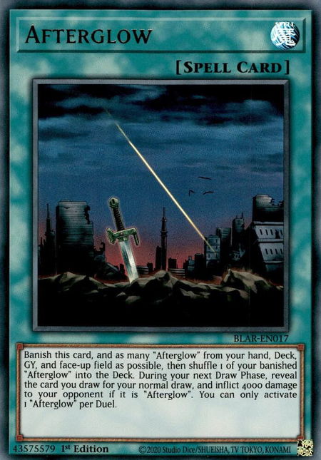 Afterglow - Battles of Legend: Armageddon YuGiOh trading card