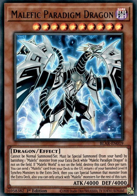 Malefic Paradigm Dragon - Battles of Legend: Armageddon YuGiOh trading card