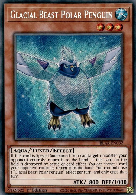 Glacial Beast Polar Penguin - Battles of Legend: Armageddon YuGiOh trading card
