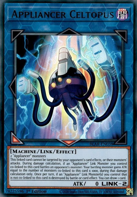 Appliancer Celtopus trading card from Battles of Legend: Armageddon Appliancer Celtopus - Battles of Legend: Armageddon YuGiOh trading card