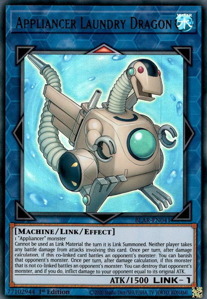 Appliancer Laundry Dragon - Battles of Legend: Armageddon YuGiOh trading card