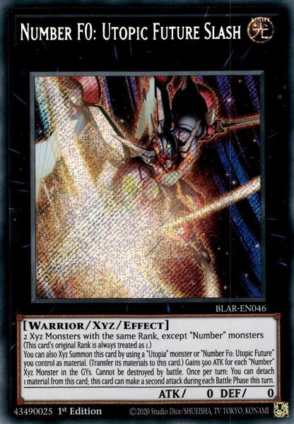 Number F0: Utopic Future Slash trading card from Battles of Legend: Armageddon Number F0: Utopic Future Slash - Battles of Legend: Armageddon YuGiOh trading card