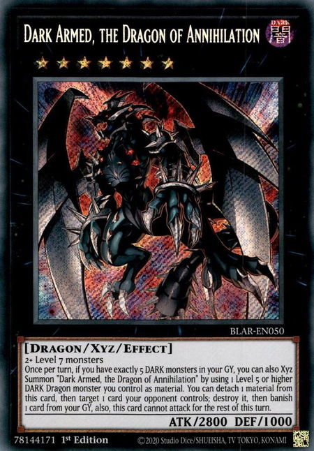Dark Armed, the Dragon of Annihilation trading card from Battles of Legend: Armageddon Dark Armed, the Dragon of Annihilation - Battles of Legend: Armageddon YuGiOh trading card
