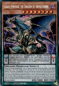 Chaos Emperor, the Dragon of Armageddon - Battles of Legend: Armageddon (BLAR) #BLAR-EN051 - Secret Rare YuGiOh Trading Card