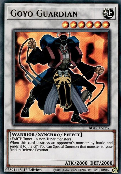Goyo Guardian trading card from Battles of Legend: Armageddon Goyo Guardian - Battles of Legend: Armageddon YuGiOh trading card