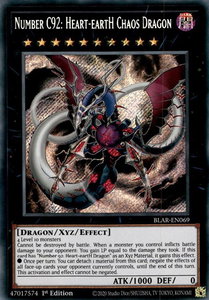 Number C92: Heart-eartH Chaos Dragon - Battles of Legend: Armageddon (BLAR) #BLAR-EN069 - Secret Rare YuGiOh Trading Card