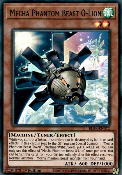 Mecha Phantom Beast O-Lion trading card from Battles of Legend: Armageddon Mecha Phantom Beast O-Lion - Battles of Legend: Armageddon YuGiOh trading card