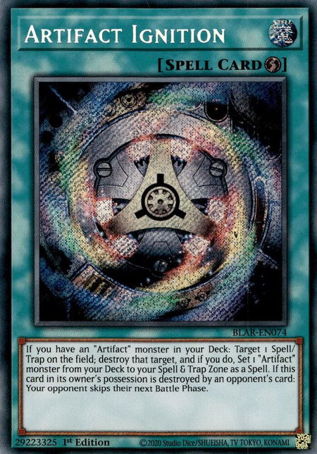 Artifact Ignition trading card from Battles of Legend: Armageddon Artifact Ignition - Battles of Legend: Armageddon YuGiOh trading card