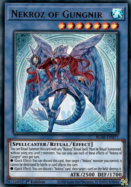 Nekroz of Gungnir trading card from Battles of Legend: Armageddon Nekroz of Gungnir - Battles of Legend: Armageddon YuGiOh trading card