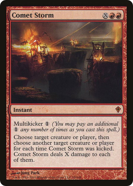 Comet Storm (Worldwake) - Oversize Cards Magic: The Gathering trading card