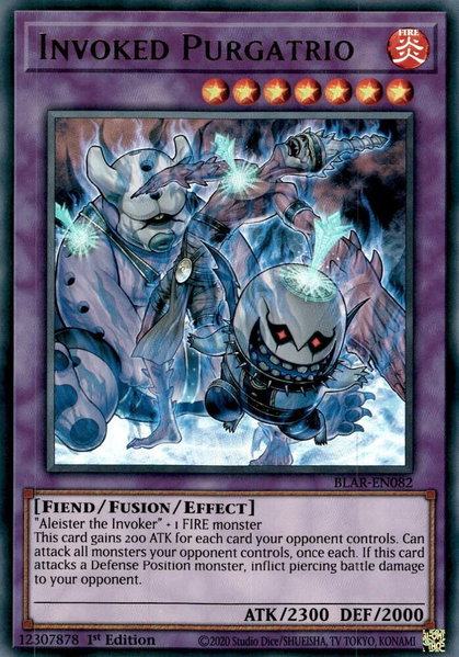 Invoked Purgatrio trading card from Battles of Legend: Armageddon Invoked Purgatrio - Battles of Legend: Armageddon YuGiOh trading card
