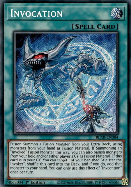Invocation trading card from Battles of Legend: Armageddon Invocation - Battles of Legend: Armageddon YuGiOh trading card