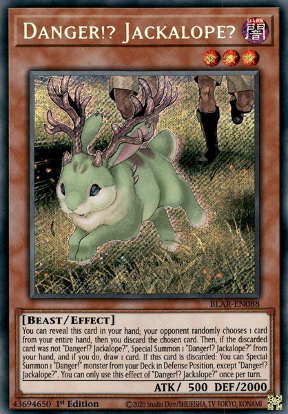 Danger!? Jackalope? trading card from Battles of Legend: Armageddon Danger!? Jackalope? - Battles of Legend: Armageddon YuGiOh trading card