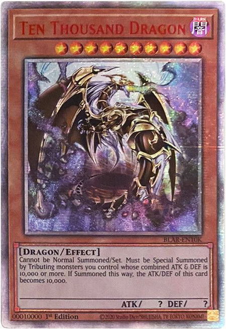 Ten Thousand Dragon trading card from Battles of Legend: Armageddon Ten Thousand Dragon - Battles of Legend: Armageddon YuGiOh trading card
