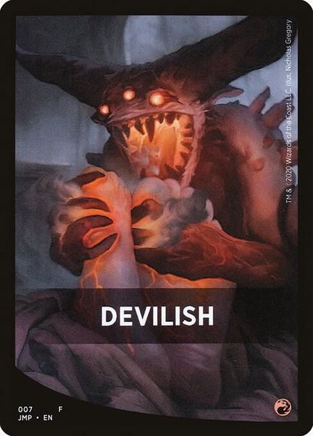 Devilish Theme Card - Jumpstart Magic: The Gathering trading card