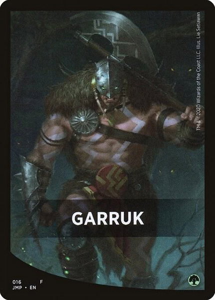 Garruk Theme Card trading card from Jumpstart Garruk Theme Card - Jumpstart Magic: The Gathering trading card