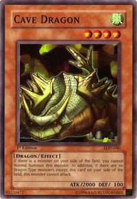 Cave Dragon - Legacy of Darkness (LOD) #LOD-040 - Common / Short Print YuGiOh Trading Card